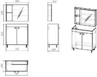 Set mobilier baie Rozzy Jenori Atlant (RJ02801WH) imaginea #2 — magazin online Desire.md