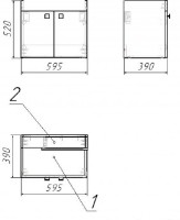 Dulap cu lavoar Rozzy Jenori Atlas (RJFU005-11GR) imaginea #3 — magazin online Desire.md