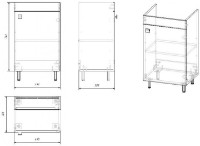 Dulap cu lavoar Rozzy Jenori Atlas (RJFU005-13GR) imaginea #3 — magazin online Desire.md