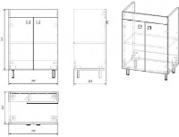 Dulap cu lavoar Rozzy Jenori Atlas (RJFU005-14OK) imaginea #3 — magazin online Desire.md