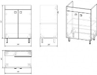 Шкаф с умывальником Rozzy Jenori Atlas (RJFU005-14WH) фото №2 — интернет-магазин Desire.md