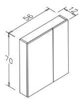 Шкаф с зеркалом Orka Bafa 65 White (2838) фото №2 — интернет-магазин Desire.md