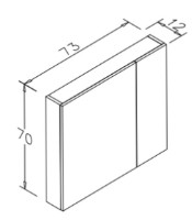 Шкаф с зеркалом Orka Bafa 85 White (2839) фото №3 — интернет-магазин Desire.md