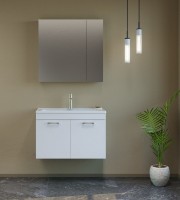 Шкаф с зеркалом Orka Bafa 85 White (2839) фото №2 — интернет-магазин Desire.md