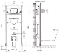 Инсталляция для подвесного унитаза Imprese i-Frame i5220OLIpure фото №2 — интернет-магазин Desire.md