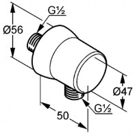Душевой отвод Kludi Sirena (6306039-00) фото №2 — интернет-магазин Desire.md