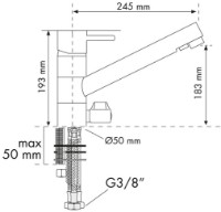 Смеситель для кухни Plados Flo30 UM41 Aluminium фото №2 — интернет-магазин Desire.md