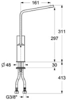 Смеситель для кухни Plados Mig10 UG70 Black Matt фото №2 — интернет-магазин Desire.md