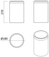 Урна Rozzy Jenori Poznan (RJAC025-01WO) фото №2 — интернет-магазин Desire.md