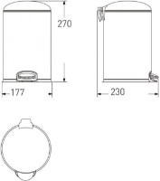 Coș de gunoi VOLLE 14-03-53B imaginea #2 — magazin online Desire.md