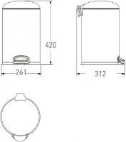 Coș de gunoi VOLLE 14-12-53W imaginea #2 — magazin online Desire.md