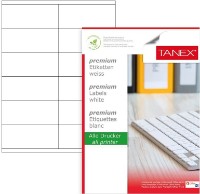 Самоклеящиеся этикетки для принтера Tanex A4/100p 12pcs (TN02612)
