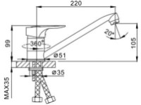 Смеситель для кухни Frap F4228-B фото №2 — интернет-магазин Desire.md
