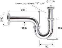 Сифон для раковины Remer 977X114 фото №2 — интернет-магазин Desire.md