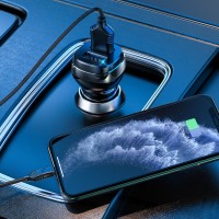 Încărcător auto Hoco Z40 with Lightning Black imaginea #2 — magazin online Desire.md