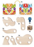 Конструктор Quercetti Wood Dino (80731) фото №4 — интернет-магазин Desire.md