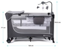 Манеж Kinderkraft Leody Grey KCLEOD00GRY00AC) фото №5 — интернет-магазин Desire.md