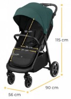 Коляска Kinderkraft Nature Vibes Route Green (KSROUTNAGRE0000) фото №5 — интернет-магазин Desire.md