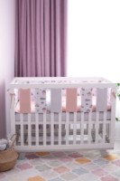 Protectie laterala pentru patut Veres Kitty Girl 6pcs (154.03.02)