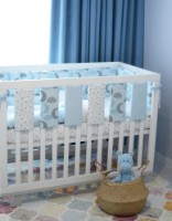 Protectie laterala pentru patut Veres Sleepy Moon Blue 6pcs (154.03.06) imaginea #3 — magazin online Desire.md