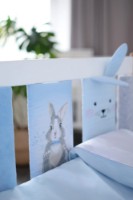 Protectie laterala pentru patut Veres Summer Bunny Blue 6pcs (154.05.10) imaginea #3 — magazin online Desire.md