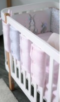 Protectie laterala pentru patut Veres Summer Bunny Pink 6pcs (154.05.11) imaginea #3 — magazin online Desire.md