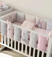 Protectie laterala pentru patut Veres Summer Bunny Pink 6pcs (154.05.11) imaginea #6 — magazin online Desire.md