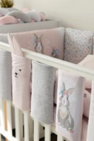 Protectie laterala pentru patut Veres Summer Bunny Pink 6pcs (154.05.11) imaginea #2 — magazin online Desire.md