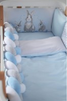 Protectie laterala pentru patut Veres White/Blue/Grey (154.02.14) imaginea #2 — magazin online Desire.md