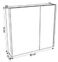 Dulap cu oglindă Sanmaximus 101 800 Terra U imaginea #3 — magazin online Desire.md