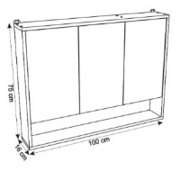 Шкаф с зеркалом Sanmaximus 102 1000 Taho LED фото №2 — интернет-магазин Desire.md