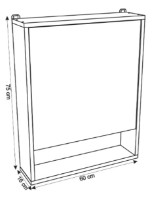 Dulap cu oglindă Sanmaximus 102 600 Bianco LED F imaginea #2 — magazin online Desire.md