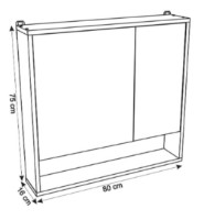 Шкаф с зеркалом Sanmaximus 102 800 Neo LED фото №2 — интернет-магазин Desire.md