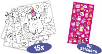 Carte de colorat cu autocolante Ses Unicorn Colouring Book (00111)