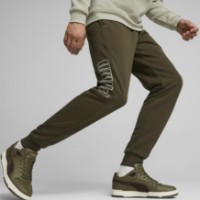 Pantaloni spotivi pentru bărbați Puma Power Sweatpants Fl Cl Deep Olive M