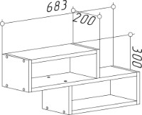 Raft de perete ML-Mobila ML-3 685x600 Stegar Aur imaginea #2 — magazin online Desire.md