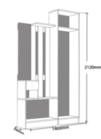 Antreu ML-Mobila ML-4 Var 2 Stejar Craft Auriu/Alb imaginea #2 — magazin online Desire.md