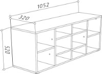 Rafturi pentru pantofi ML-Mobila ML-4 Lait Stejar Aur imaginea #2 — magazin online Desire.md