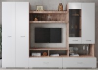 Гостиная ML-Mobila МЛ-1 Вар.1 2800 Дуб Золотой/Белый