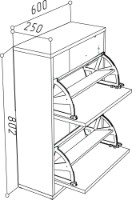 Обувница ML-Mobila ML-1 Дуб Крафт Белый фото №2 — интернет-магазин Desire.md