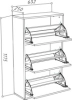 Rafturi pentru pantofi ML-Mobila ML-2 Smart XL Stejar Craft Alb imaginea #2 — magazin online Desire.md