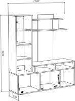 Living ML-Mobila ML-4 Polo 5/1500 Stejar Aur/Alb imaginea #2 — magazin online Desire.md