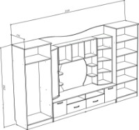 Living ML-Mobila ML-8 Palermo 2/3500 Stejar Craft Aur/Alb imaginea #2 — magazin online Desire.md