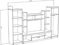 Living ML-Mobila ML-6 Var 1 Palermo 4/2900 Stejar Aur/Alb imaginea #2 — magazin online Desire.md