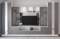 Гостиная ML-Mobila МЛ-7 Палермо 3 3400 Дуб Крафт Белый/Антрацит