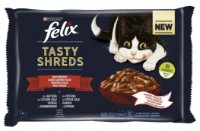 Hrană umedă pentru pisici Purina Felix Tasty Shreds Mix Beef 2pcs Chicken 2pcs