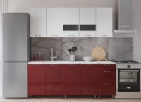 Кухонный гарнитур ML-Mobila АГТ 2.0 Белый/Бургунди/Белый фото №1 — интернет-магазин Desire.md