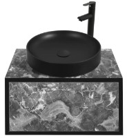 Шкаф с умывальником Montebella Set 50.01 600x500 Nero 455x455 Pantera