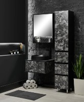 Dulap cu lavoar Montebella Set 50.01 600x500 Nero 550x425 Pantera imaginea #2 — magazin online Desire.md