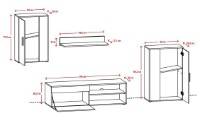 Гостиная Accord Berno Oak Sonoma/White фото №2 — интернет-магазин Desire.md